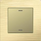 KF-AD1-LT keffey aluminum wire drawing become warped board switch shallow champagne gold
